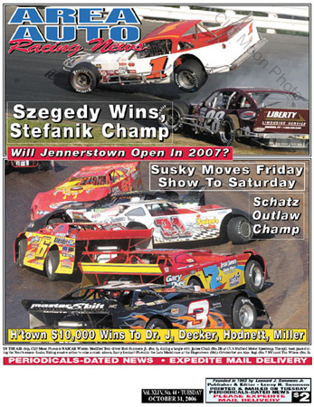 Sunoco Auto Racing on Area Auto Racing News   Cover Photo By Cliff Moon October 31  2006